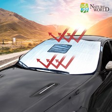 네이처월드 UV필름 차량용 맞춤형 자동차 앞유리커버 블랙박스형 햇빛가리개 가림막 암막 덮개, 제네시스 G70, 1개