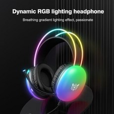 ONIKUMA 게이밍 헤드셋 유선 게임 RGB 라이트 헤드폰 PS4 PS5 Xbox One PC용 마이크 포함 X25, 2) Black
