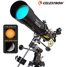 포터블적도의 Celestron-파워시커 80EQ 1000X 수동 독일 적도 80mm 천체 망원경 전문가용 별 관측, 01 Powerseeker 80EQ