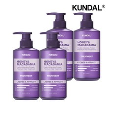 쿤달 허니 앤 마카다미아 단백질 트리트먼트 리치앤애프리콧 500ml x4개, 단품, 단품