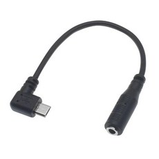 FDXGYH 마이크로 USB - 3.5mm 마이크 오디오 어댑터 케이블 1개 직각 암 5핀 미니 수 마이크 케이블(블랙), 3) 블랙 - 미니 to 3.5mm