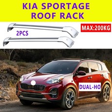 자동차 루프렉 가로바 kia sportage (ql qle) 용 dual-ho 2pcs 바 4th 2015-2020 알루미늄 합금 사이드 바 크로스 레일 수하물 캐리어, 검은색