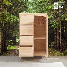 노송가구 샤르망 편백나무 멀티 4단서랍 수납장, 편백 멀티 서랍장
