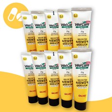  웰케어 유산균 투약보조제 약효보호제 25g 소용량 강아지 고양이, 10개, 양고기맛 