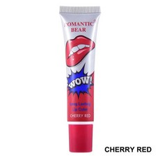 fizz 안지워지는립스틱 6 색 어메이징 필 오프 리퀴드 립스틱 방수 오래 지속되는 립글로스 틴트 모이스처라이징 립얼룩 메이크업 화장품, 1개, [01] Cherry Red