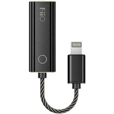 FIIO Fiio jadeaudio ka1 usb dac 앰프 어댑터 mqa type-cligthning 3.5mm 오디오 케이블 es9281ac pro 칩 pcm 384khz, ka1 라이트닝(검은색) - fiioka1