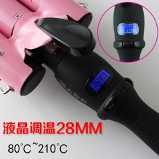 물결고데기 롤 웨이브 히피펌 온도조절 추천 미니 차홍 봉 스트레이트, 핑크14단HE-2물결28mm