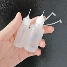 [바이문 샵] 바늘 공병 2종 액상 뾰족캡 접착제 데코펜, 1개, 30ml - 화장품만들기