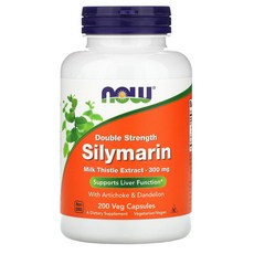 나우푸드 NOW Silymarin 300 mg 100 Veg Caps 실리마린 밀크 시슬 추출물 300mg 200 베지캡, 200개입, 3개