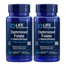 Life Extension 라이프익스텐션 Optimized Folate, 2개, 180정