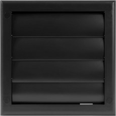 검은색 건조기 통풍구 커버 배기통 그릴에 셔터 Ø3.9in 7.5x7.5in, Ø4