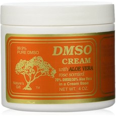  알로에 베라 함유 99.9% Pure DMSO 크림 로즈 향 4온스 118ml, 4온스(1팩) 