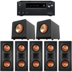 Klipsch 5.2 in-Wall System with 5 R-5502W II 2 RP-1200SW 1 ONKYO-TX-NR7100, Klipsch 5.2 in-Wall System wit