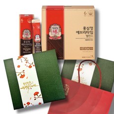 정관장 홍삼정 에브리타임 밸런스 30포 포장 쇼핑백 선물 세트, 녹색, 1개, 300ml