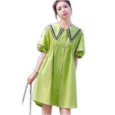 여성복 여름 원피스 (M-XL) 선녀 스커트 학원풍 플레어스커트