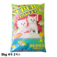 고양이모래 슈퍼 조이풀 고양이모래 5kg 4개 1박스