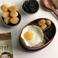 직장인 나무 도시락 반찬 통 130682 심플 앤틱, 옵션01