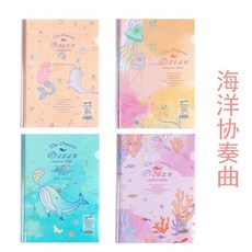 파일 뉴타입 드라이버클립 a4풀로드형식 클립두꺼운 서류철 책클립 시험지클립 쫄대 a4, T06-바다 협주곡-8개/세트