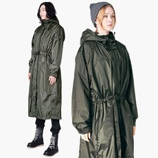 핫슈트 오버핏 롱 야상 카키 (긴 내피)