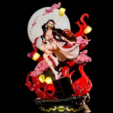 귀멸의칼날 피규어 네즈코 오니화 매직큐브 GK 조명 LED기능 대형 네즈코 피규어42cm, 31cm