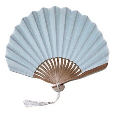 모시부채(소)22cm(하늘색) 직물아교포수 모시접선(최상품 노리개 달려있음), 하늘색, 1개