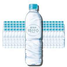 회의 외출 등산 물 특가배송 백산수 라벨없는 500 에코생수, 80개, 500ml