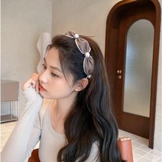 현블러썸 스텔라진주마디머리띠 고급스러운 꼬임 헤어밴드 여성스러운 화려한 블링블링 유니크 데일리