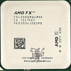 AMD FX 시리즈 FX-4300 FX 4300 쿼드 코어 CPU 프로세서 FD4300WMW4MHK 소켓 AM3 + 3.8 GHz