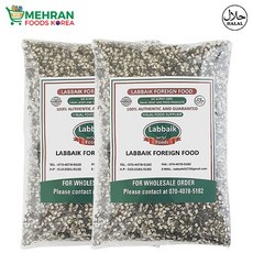Labbaik Black Dal Mash Cut (Split Urad Chilka) 800g (1+1) 블랙달 컷 (우라드 칠카), 2개