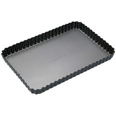Master Class Non-Stick Fluted Rectangular Tart Tin / Quiche Pan with Loose Base 31 x 21 cm (12 x 8., 상세내용참조