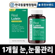 펫생각 리얼 루테인 강아지 눈 눈물 자국 영양제 보조제 백내장 녹내장 예방 눈노화 시력저하 66g, 1박스