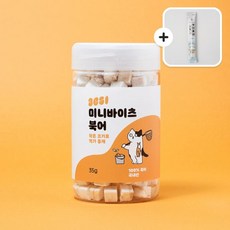 3651 미니바이츠 북어 고양이 트릿 국내산 35g, 가자미 35g+동묘동락 츄르 1스틱 증정 - 강아지북어트릿간식