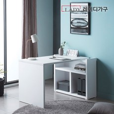 레이디가구 더블 800 2단 코너 책상세트, 그레이