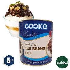쿡샵 통단팥 빙수팥 팥빙수팥 통밭앙금, 5개, 3kg