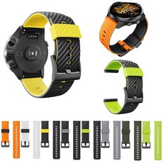 Suunto 7/ 9 / Baro 시계 밴드 시계 밴드 HR 팔찌 D5 시계 용 24mm 실리콘 고무 손목 스트랩|워치 밴드|, 1개, 단일, 6