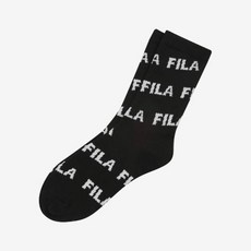 [현대백화점][FILA] 휠라 고딕로고 패턴삭스 (FS3SCC5316X BLK), 없음