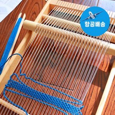위빙틀 공예 티코스터 마크라메 만들기 니팅룸 미니베틀 타피스트리 직조틀 키트 직장인 취미, 위빙틀 KIT + 실 12색(156g)
