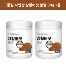 야생 자연산 상황버섯분 분말 가루 베타글루칸 풍부 캄포디아 산뽕나무 상황, 2개, 80g