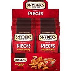 Snyder's of Hanover Pretzel Pieces Hot Buffalo Wing 3.25 O 스나이더스 오브 하노버 프레즐 피스 핫 버팔로 윙 3.25온스 6, 92g, 1개