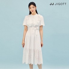 JJ지고트 펀칭 레이스 핀턱 밴딩 원피스 GP5P0OPT81