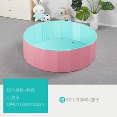 볼풀장 물놀이장 놀이방 접이식 오감놀이 플레이 매트, 마카그린 1m 연못+매트