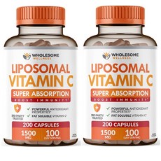 흡수좋은 리포조말 비타민C 비타민씨 1500mg 200캡슐 3개월분, 200정, 2개