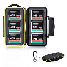 [미국] 6 Slots CF Card Holder CF Card Case Professional Water-Resistant Anti-Shock CF Card Protector, 6 Slots 6 CF