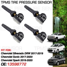 타이어 압력 모니터 센서 쉐보레 실베라도 DRW 소닉 스파크 2016 2017 2018 2019 13598772 315 MHz, 1개, 1 PC