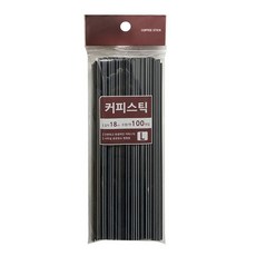 [3개묶음] 민광 커피스틱18cm(L) 100개입커피막대커피빨대 hr0*10776zr, 3개, 100개입