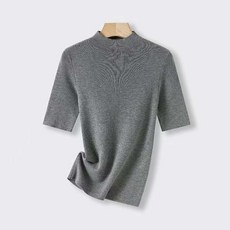 얇은 면 긴팔 폴라티 여성 봄 가을 겨울 니트 티셔츠 데일리 코디 S~XL 인박카24533