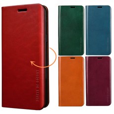 레드울프 [라인핏레더] 이태리 베지터블 천연 소가죽 지갑형 핸드폰케이스