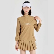 여자 골프복 여성 빅사이즈 환절기 세트, 1개, 카키색 자켓 XL