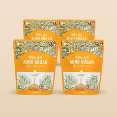 아우노슈가 비정제원당 유기농 설탕 사탕수수원당, 320g, 4개