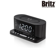 브리츠 BZ-Q110 CR 무선충전 탁상용 알람시계 라디오 무선충전기